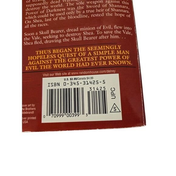 The sword of Shannara by Terry Brooks - del ray fantasy books - isbn 0345314255 - Picture 5 of 6